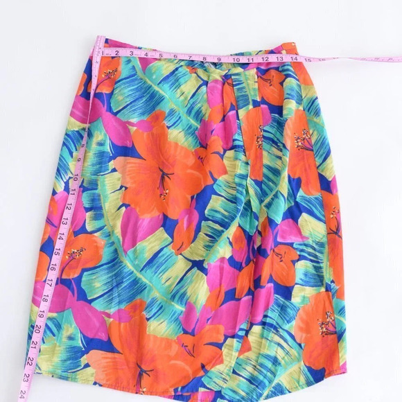Vintage Norton McKaughton  Floral Mini Skirt Size 12 - Picture 5 of 12